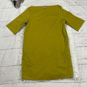 COS Citron Quarter Sleeve Cotton Shift Dress